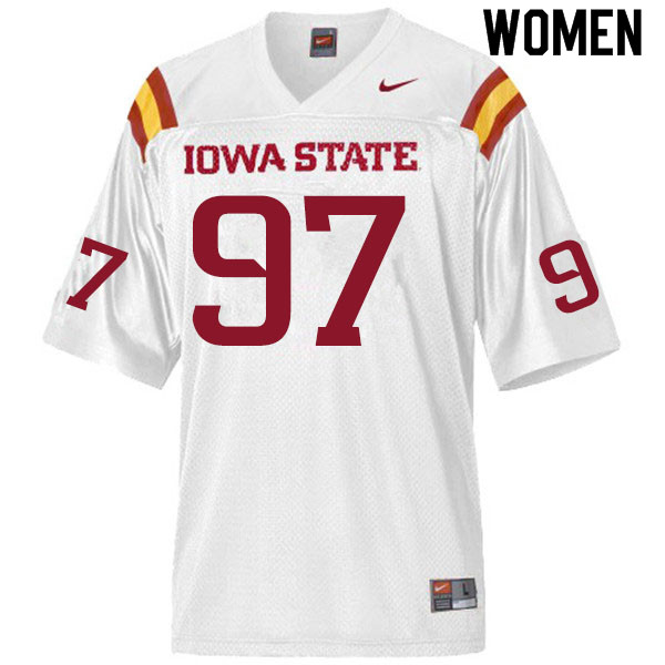 Iowa State Cyclones Women's #97 Drake Nettles Nike NCAA Authentic White College Stitched Football Jersey EP42G86KW